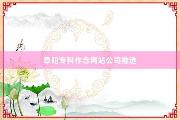 阜阳专科作念网站公司推选